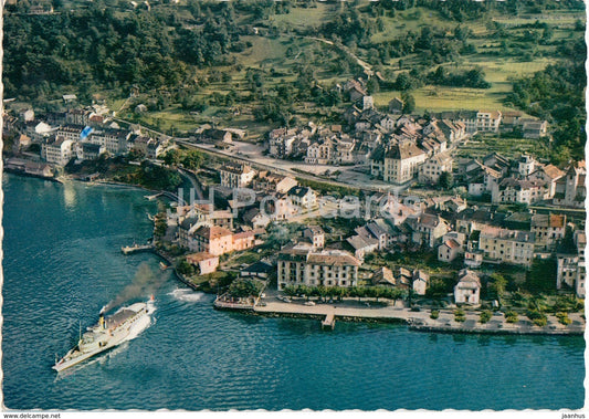 St Gingolph - vue aerienne - steamer - passenger ship - 754 - Switzerland - used - JH Postcards