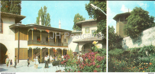 Bakhchisaray Palace Museum - in the courtyard of the former Khan's palace - 1 - Crimea - 1981 - Ukraine USSR - unused - JH Postcards