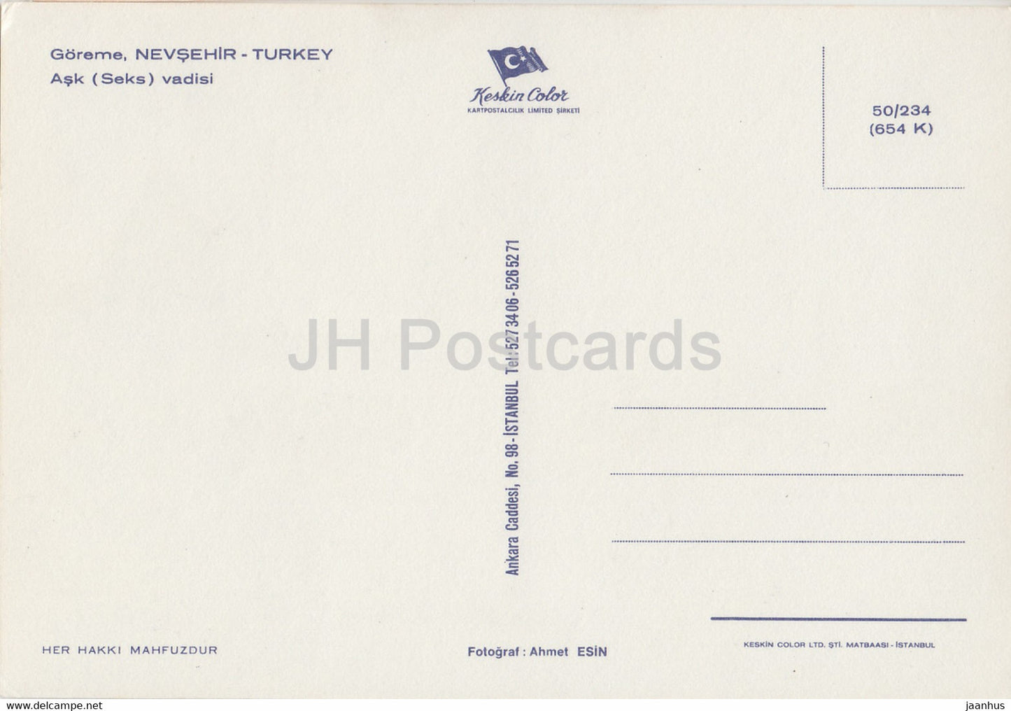 Goreme - Ask Vadisi - Valley of Love - Turquie - inutilisé