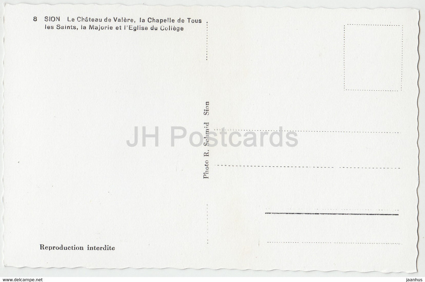 Sion - Le Chateau de Valere - La Chapelle de Tous les Saints - 8 - Schweiz - unbenutzt