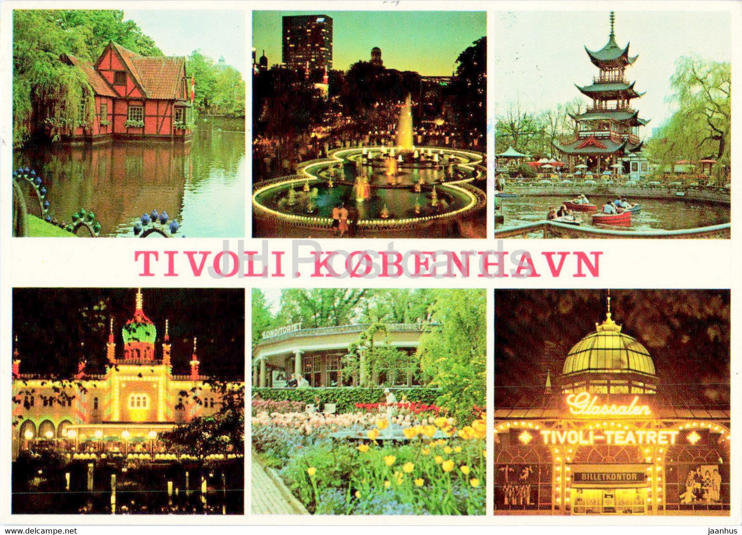 Copenhagen - Tivoli - multiview - Agenda - 1982 - Denmark - used - JH Postcards