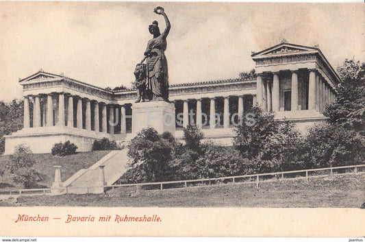 Munchen - Bavaria mit Ruhmeshalle - Munich - 5243 - old postcard - Germany - used - JH Postcards