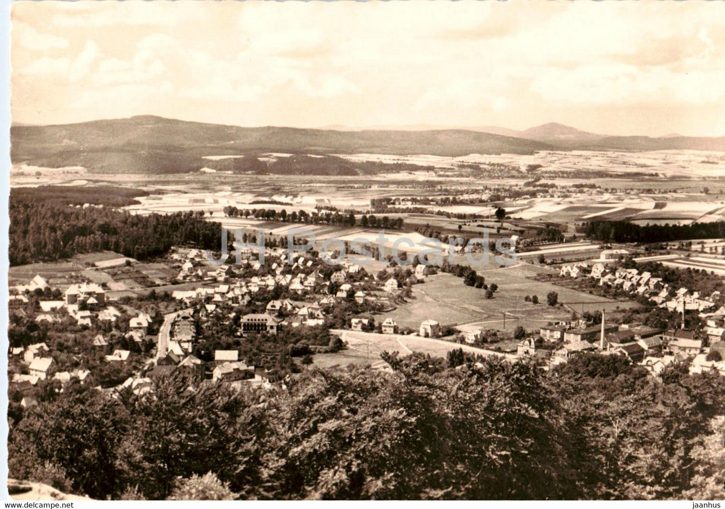 Bad Liebenstein - Blick vom Burgturm ins Werratal - old postcard - Germany DDR - unused - JH Postcards