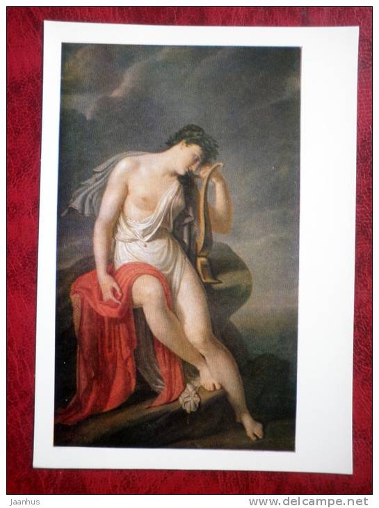 Painting by Pierre-Narcisse Guérin - Sappho on the Leucadian Cliff - art - unused - JH Postcards