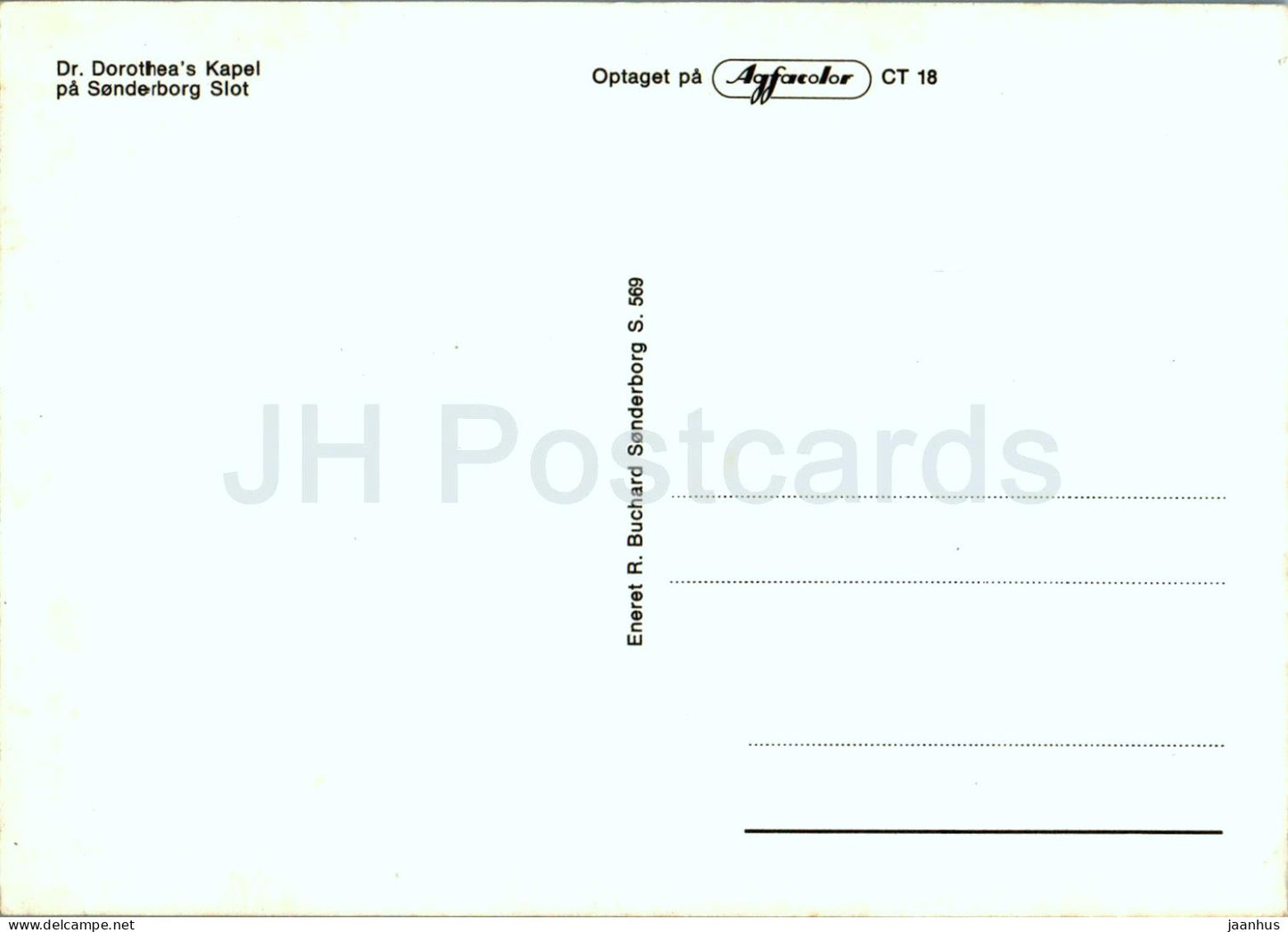 Dr Dorothea's Kapel pa Sonderborg Slot - Dr Dorothea's Chapel at Sonderborg Castle - CT 18 - Denmark - unused