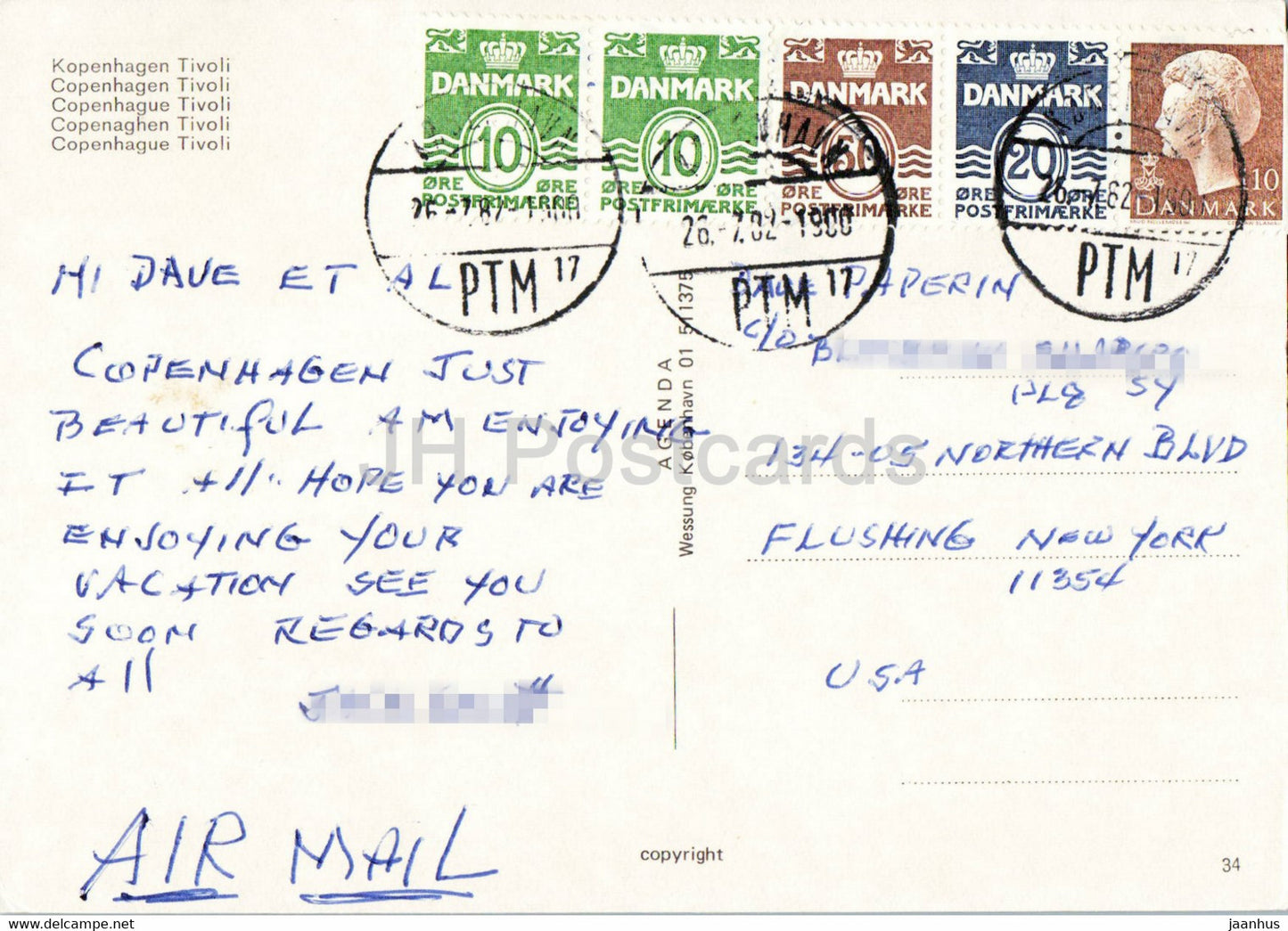 Copenhagen - Tivoli - multiview - Agenda - 1982 - Denmark - used