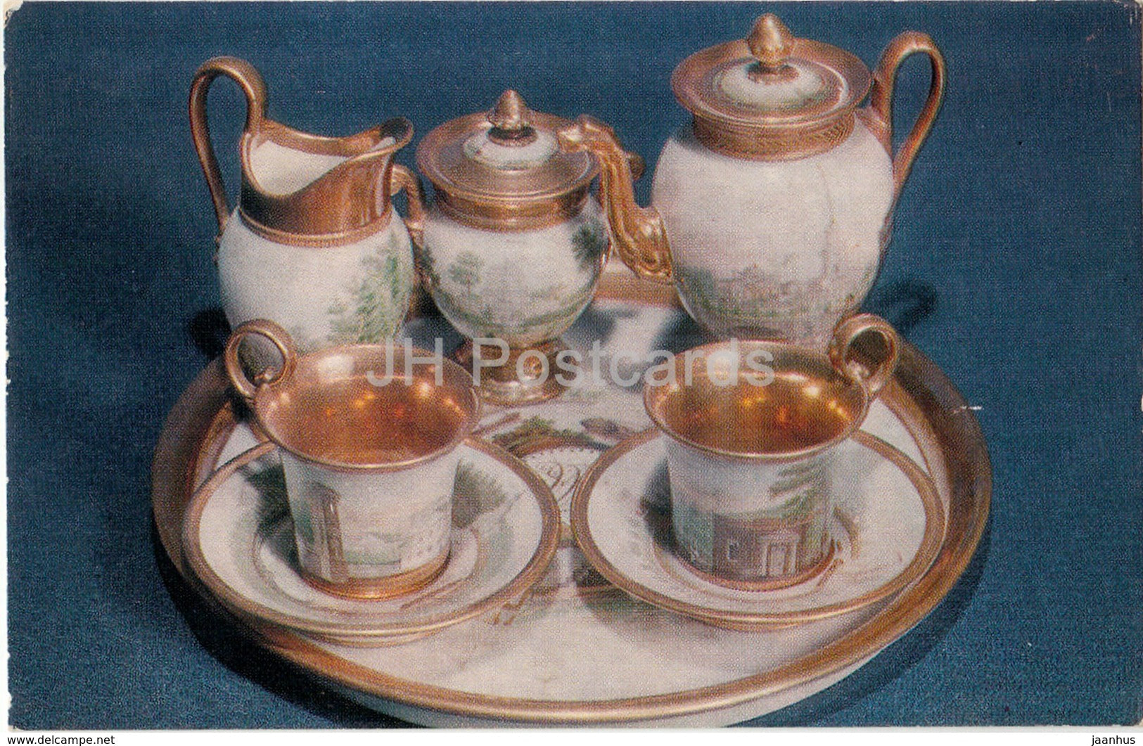 Arkhangelskoye Palace - Arakcheevsky set - porcelain - Turist - 1976 - Russia USSR - unused - JH Postcards