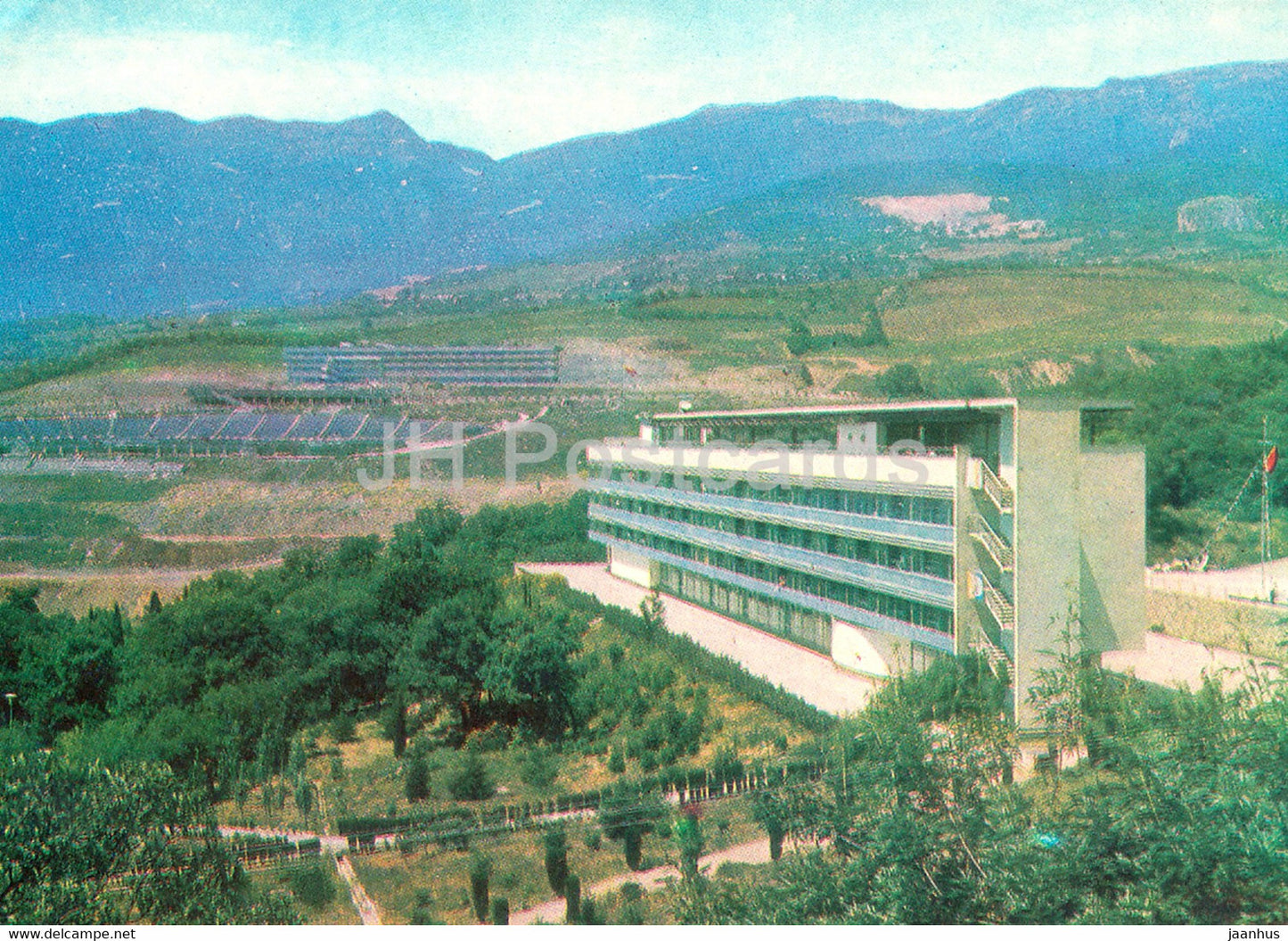 Pioneer Camp Artek - camp Gornyi - housing Khrustalnyi (Crystal) - Crimea - 1971 - Ukraine USSR - unused - JH Postcards