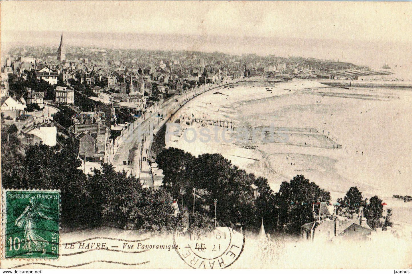 Le Havre - Vue Panoramique - old postcard - 1922 - France - used - JH Postcards