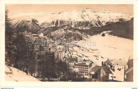 St Moritz - S Murezzan - Gegen Piz Languard - 26119 - old postcard - 1927 -  Switzerland - used - JH Postcards