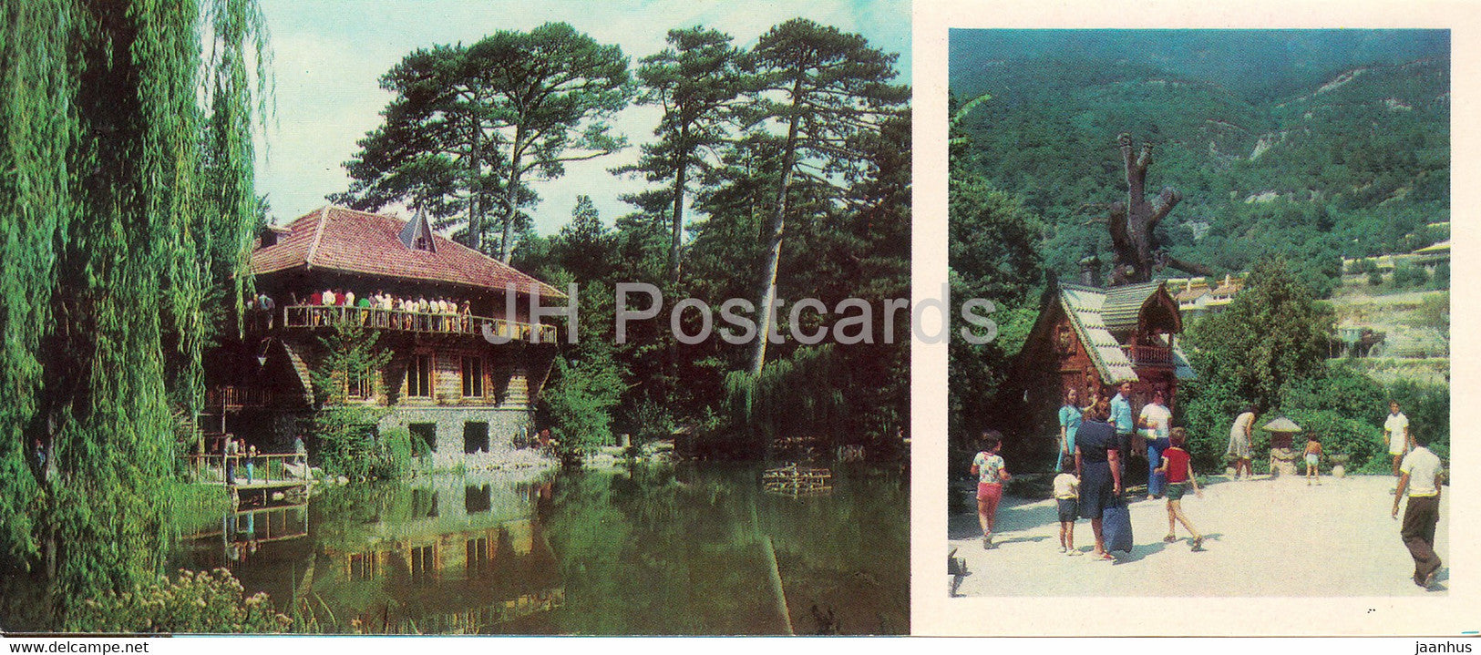 Yalta - restaurant Lesnoy near lake Karagol - Glade of Fairy Tales - Crimea - 1980 - Ukraine USSR - unused - JH Postcards