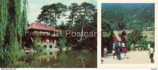 Yalta - restaurant Lesnoy near lake Karagol - Glade of Fairy Tales - Crimea - 1980 - Ukraine USSR - unused - JH Postcards