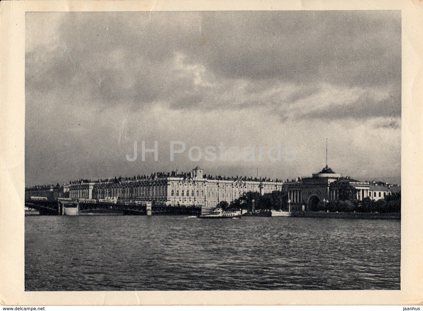 Leningrad - St. Petersburg - State Hermitage - View from the Neva river - 1963 - Russia USSR - unused - JH Postcards