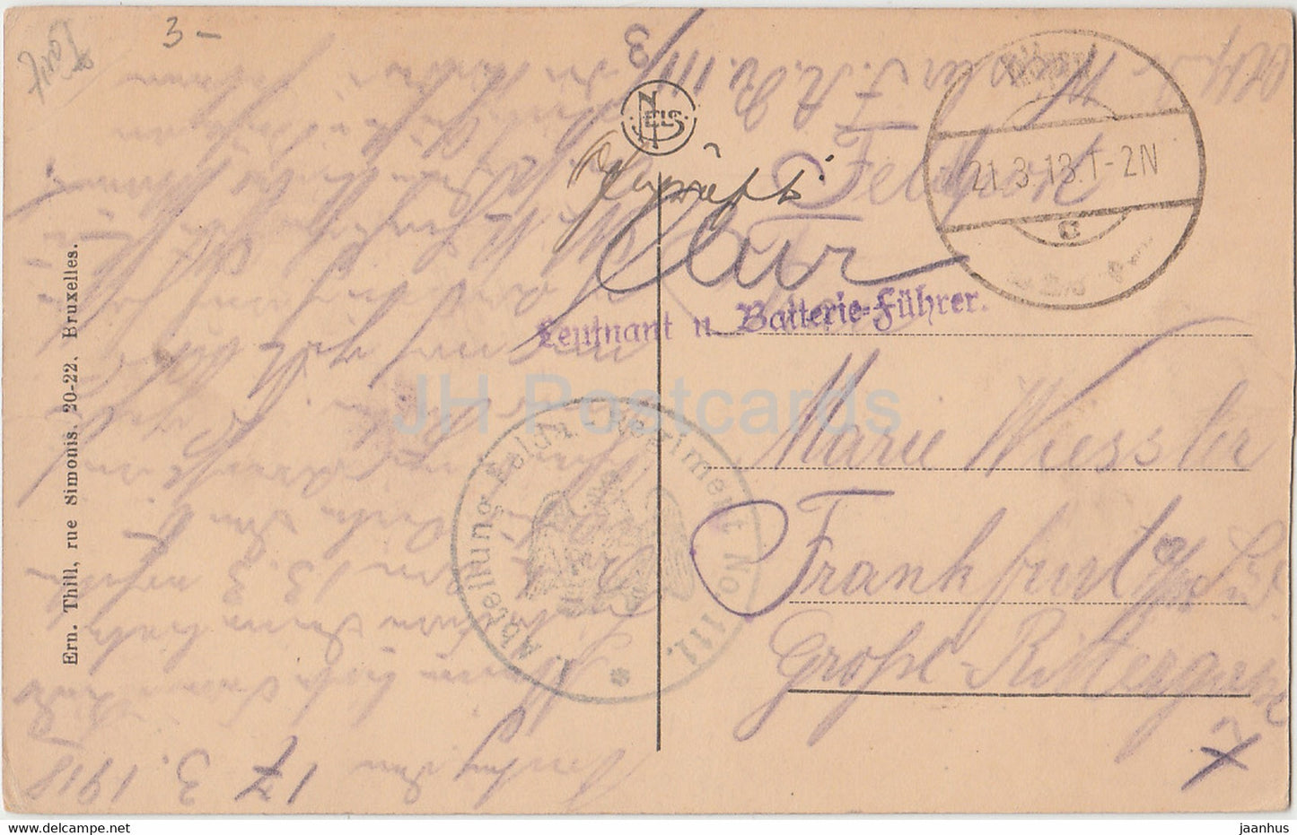 Vallee de la Semois - Mouzaive et Alle - Abteilung Felda Regiment 111 - Feldpost - old postcard - 1918 - Belgium - used