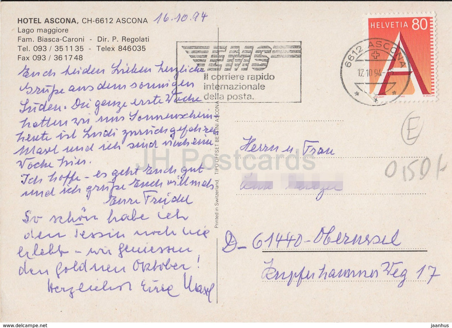 Hotel Ascona - Lago Maggiore - hotel - pool - Switzerland - 1994 - used