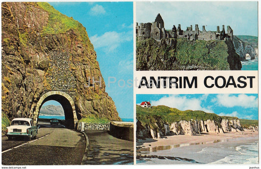 Antrim Coast - Dunluce Castle - Multiview - 1970 - United Kingdom - Northern Ireland - used - JH Postcards