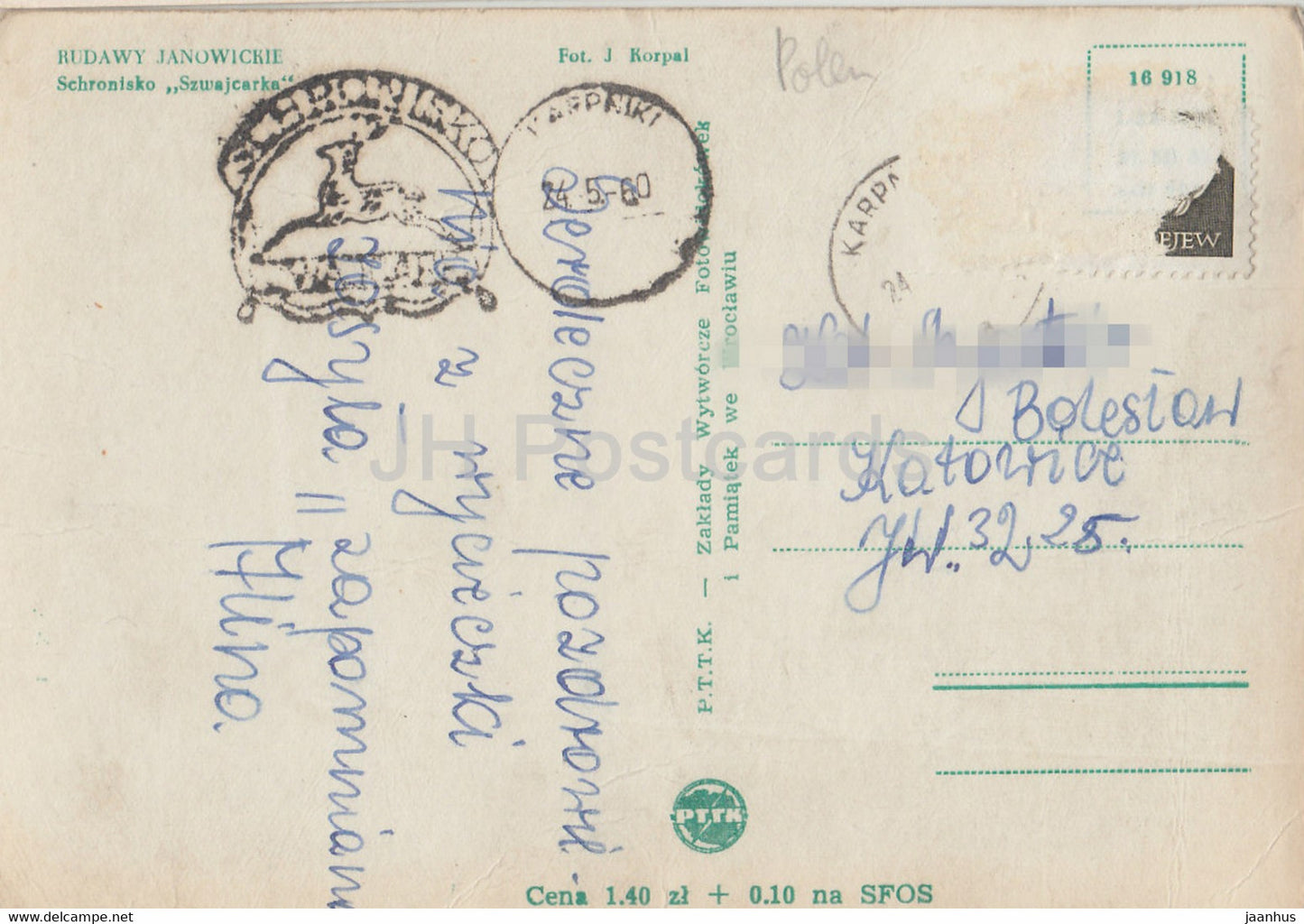 Rudawy Janowickie - auberge Szwajcarka - 1960 - Pologne - utilisé