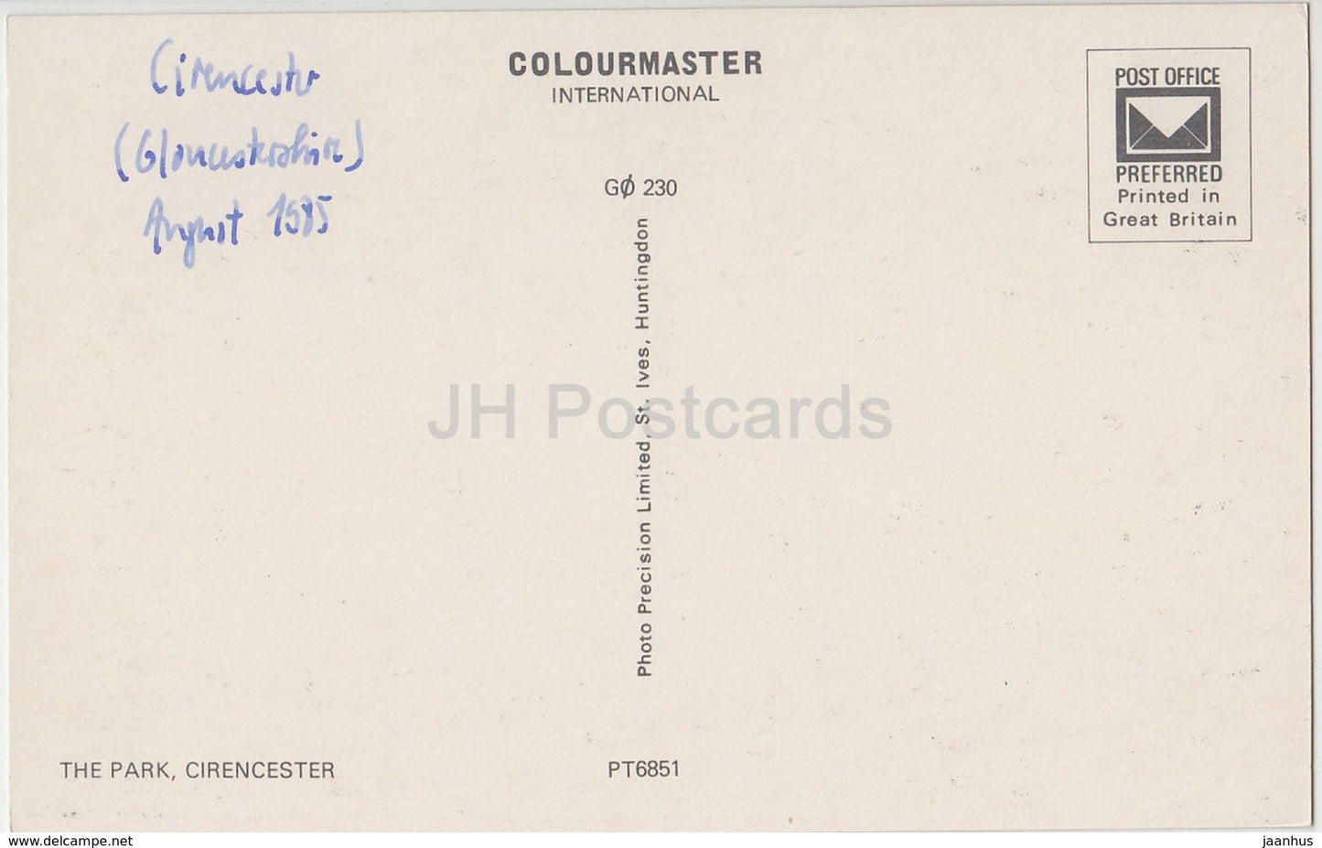 Cirencester - The Park - PT6851 - 1985 - United Kingdom - England - used