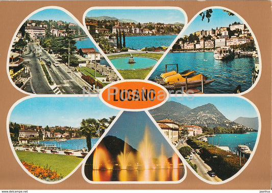 Lugano - multiview - Switzerland - unused - JH Postcards