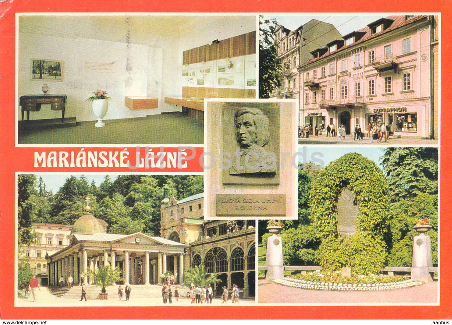 Marianske Lazne - monument to Chopin - Chopin house - museum - 1984 - Czechoslovakia - Czech Republic - used - JH Postcards