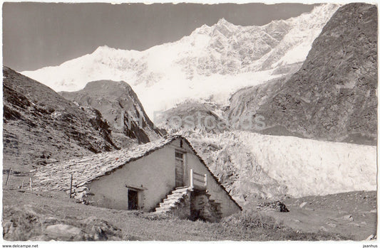 Saas Fee - Gletscheralp - Taschhorn - Dom - 7415 - Switzerland - 1956 - used - JH Postcards