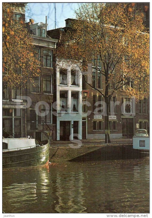 Singel with the Smallest House of Amsterdam no. 7  - Amsterdam - Netherlands - unused - JH Postcards