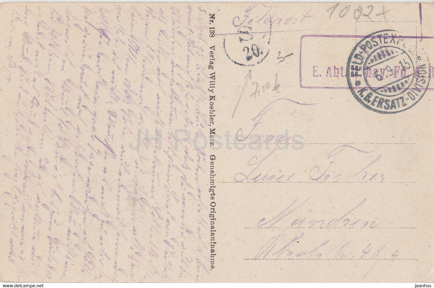 Neue Kriegsaufnahmen aus der Gegend von St Mihiel - Feldpost - old postcard - 1915 - France - used