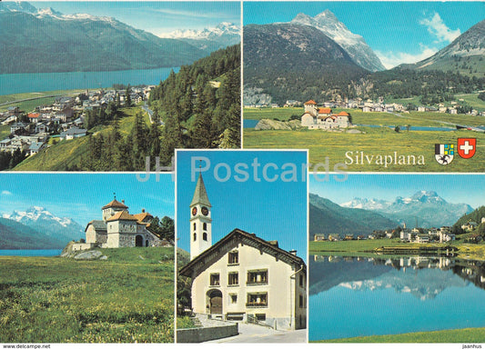 Silvaplana 1815 m - multiview - 1970s - Switzerland - used - JH Postcards