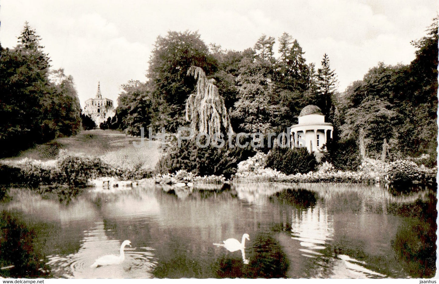 Kassel - Wilhelmshohe - Schlossteich - old postcard - Germany - unused - JH Postcards