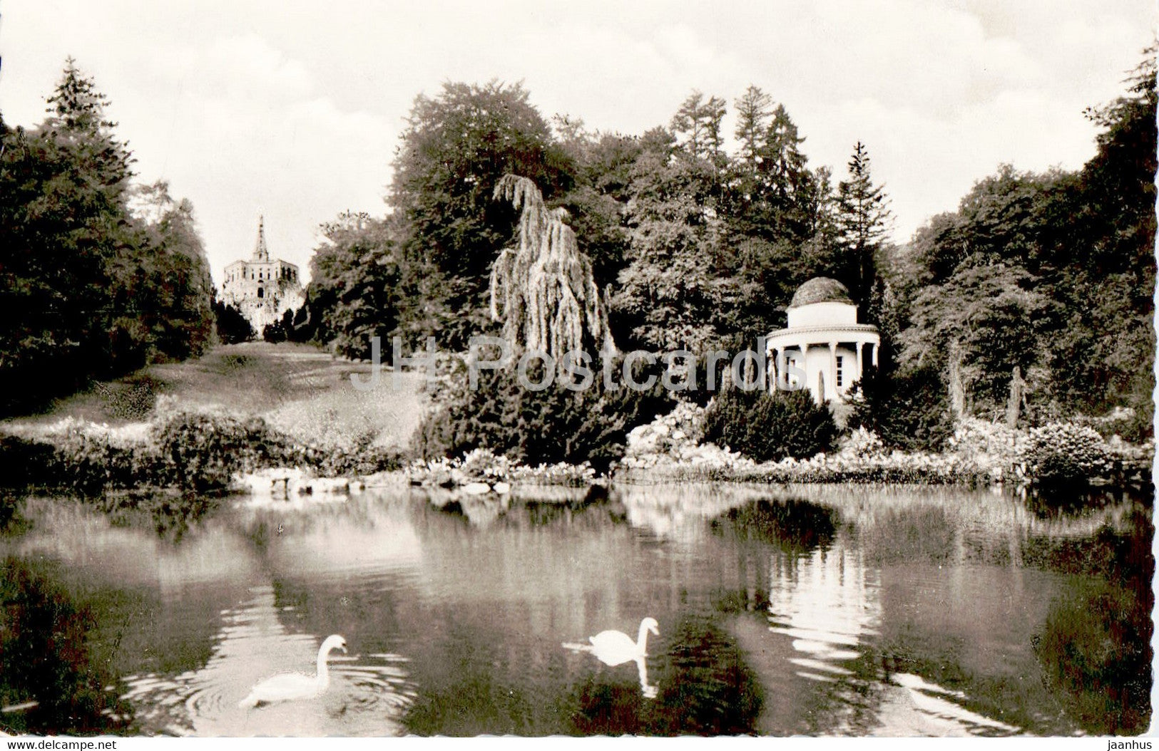 Kassel - Wilhelmshohe - Schlossteich - old postcard - Germany - unused - JH Postcards