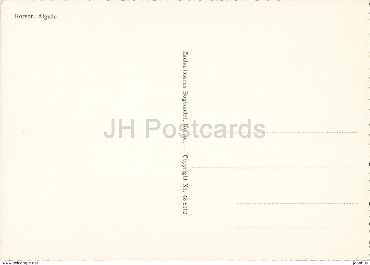 Korsor - Algade - Denmark - unused