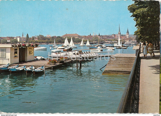 Zurich - Uto Quai - sailing boat - 3459 - 1970 - Switzerland - used - JH Postcards