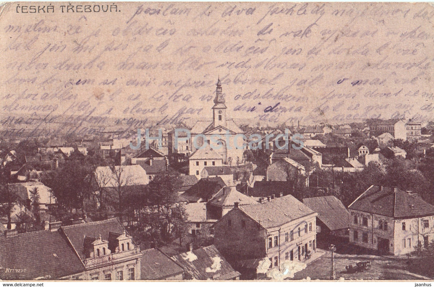 Ceska Trebova - old postcard - Czech Republic - used - JH Postcards