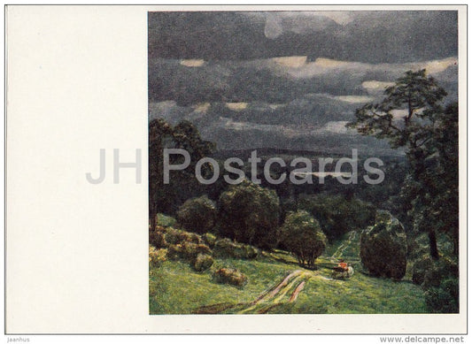 painting by A. Vasnetsov - Sulky Day . Ural , 1919 - Russian art - Russia USSR - 1967 - unused - JH Postcards