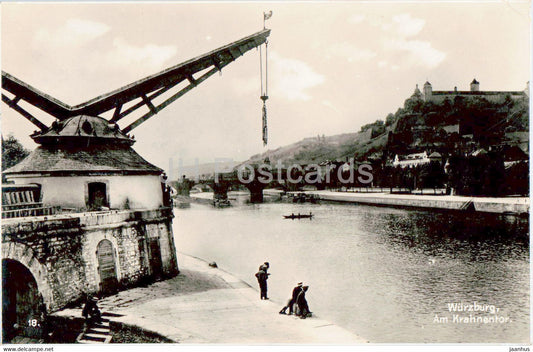 Wurzburg - Am Krahnentor - 18 - old postcard - 1934 - Germany - used - JH Postcards