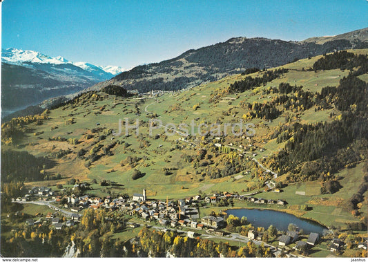 Laax gegen Falera - Graubunden - 7048 - Switzerland - unused - JH Postcards