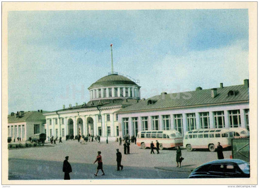 Railway Station - bus - Murmansk - 1966 - Russia USSR - unused - JH Postcards