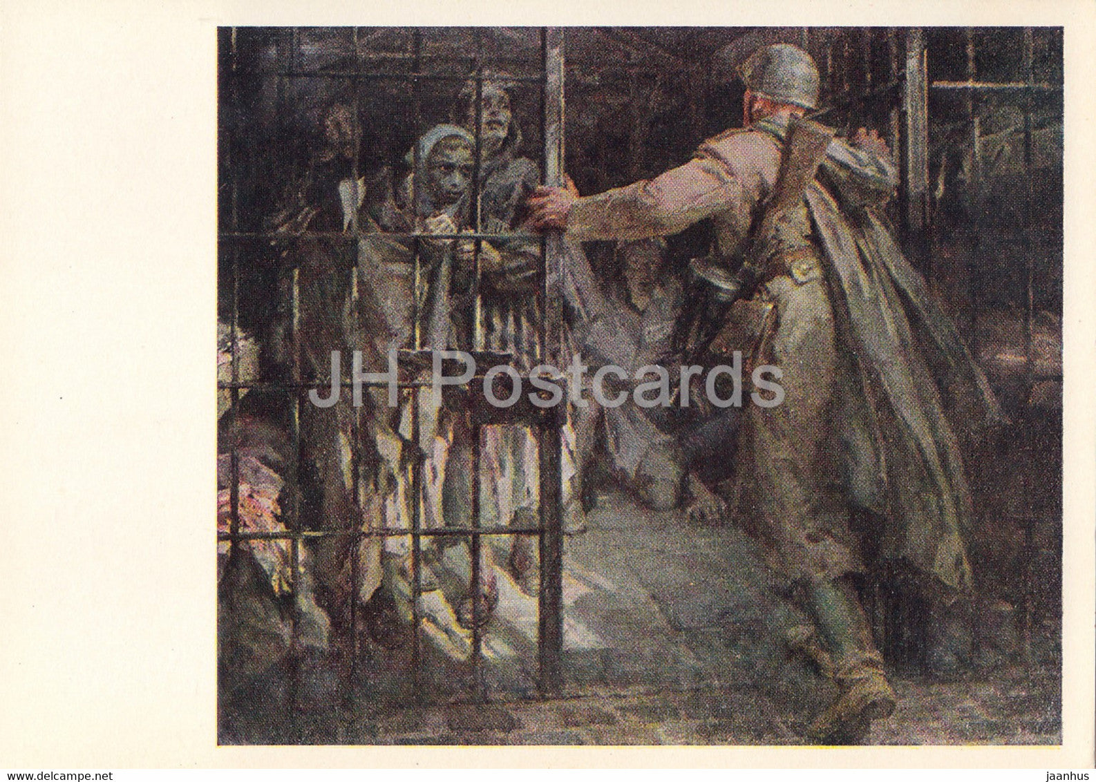 Guarding the World - painting by M. Khmelko - Freedom soldier - military - art - 1965 - Russia USSR - unused - JH Postcards