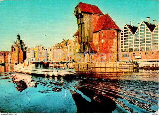 Gdansk - Zuraw nad Motlawa - ship - Poland - unused - JH Postcards