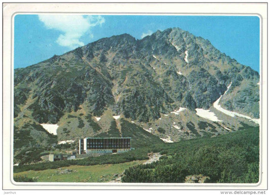hotel Sliezsky - Velicke valley - Gerlachovsky peak - Vysoke Tatry - High Tatras - Czechoslovakia - Slovakia - used 1987 - JH Postcards