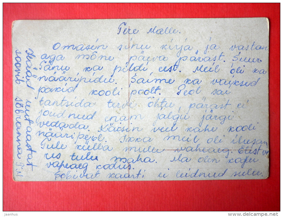 photograph - pond - old postcard - circulated in Estonia - JH Postcards