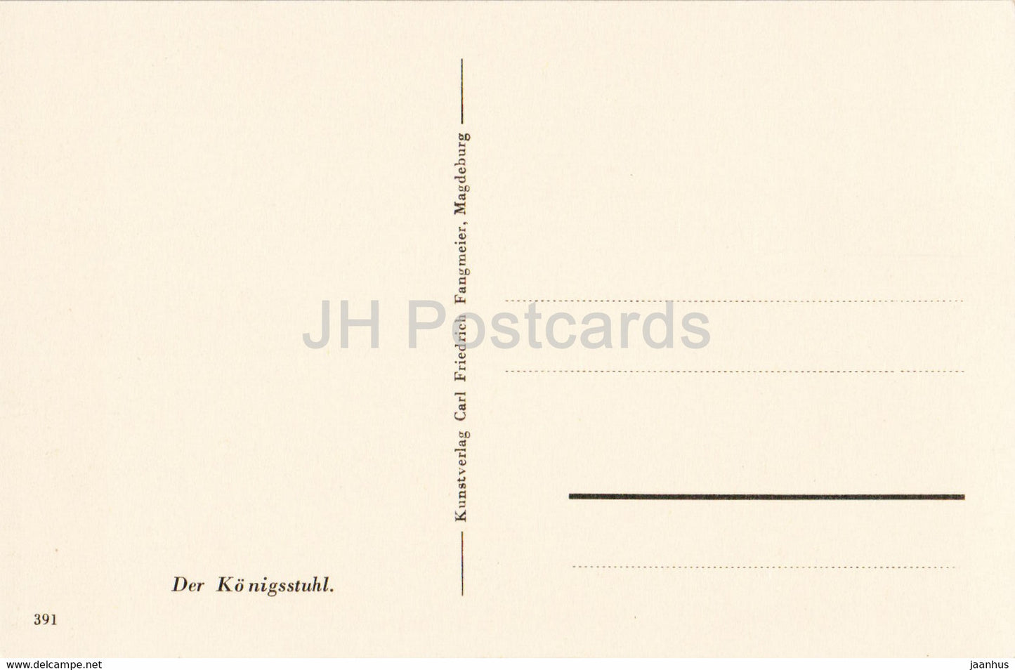Aus Deutschen Landen - Stubbenkammer - Der Konigsstuhl - 391 - old postcard - Germany - unused