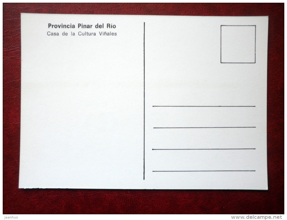 Casa de la Cultura Vinales - House of Culture Vinales - provincia Pinar del Rio - Cuba - unused - JH Postcards