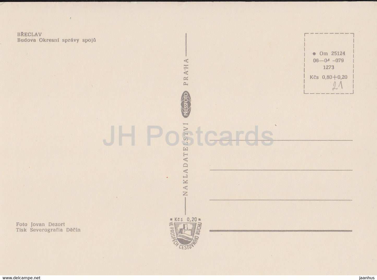 Breclav - Budova Okresni spravy spoju - Bezirksverwaltungsgebäude - Auto Tschechoslowakei - Tschechische Republik - unbenutzt