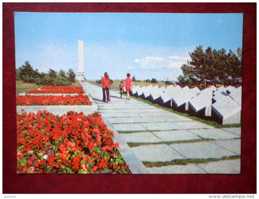 monument commemorating the battle of Tehumardi - Saaremaa - 1979 - Estonia USSR - unused - JH Postcards