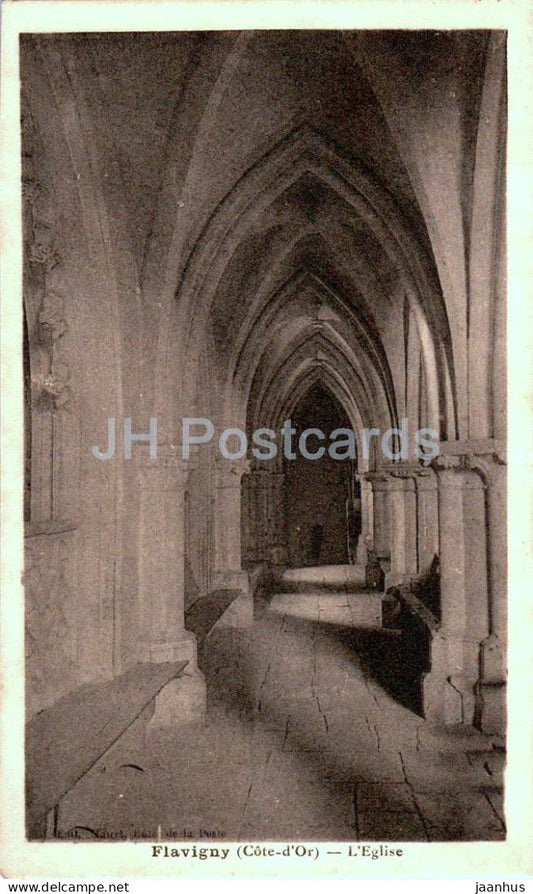 Flavigny - Cote d'Or - L'Eglise - church - old postcard - France - unused - JH Postcards