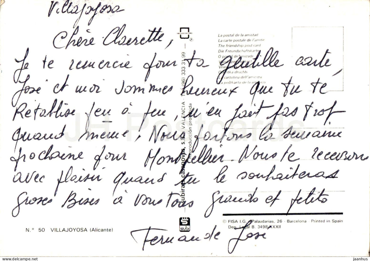 Villajoyosa - Alicante - 50 - Espagne - occasion