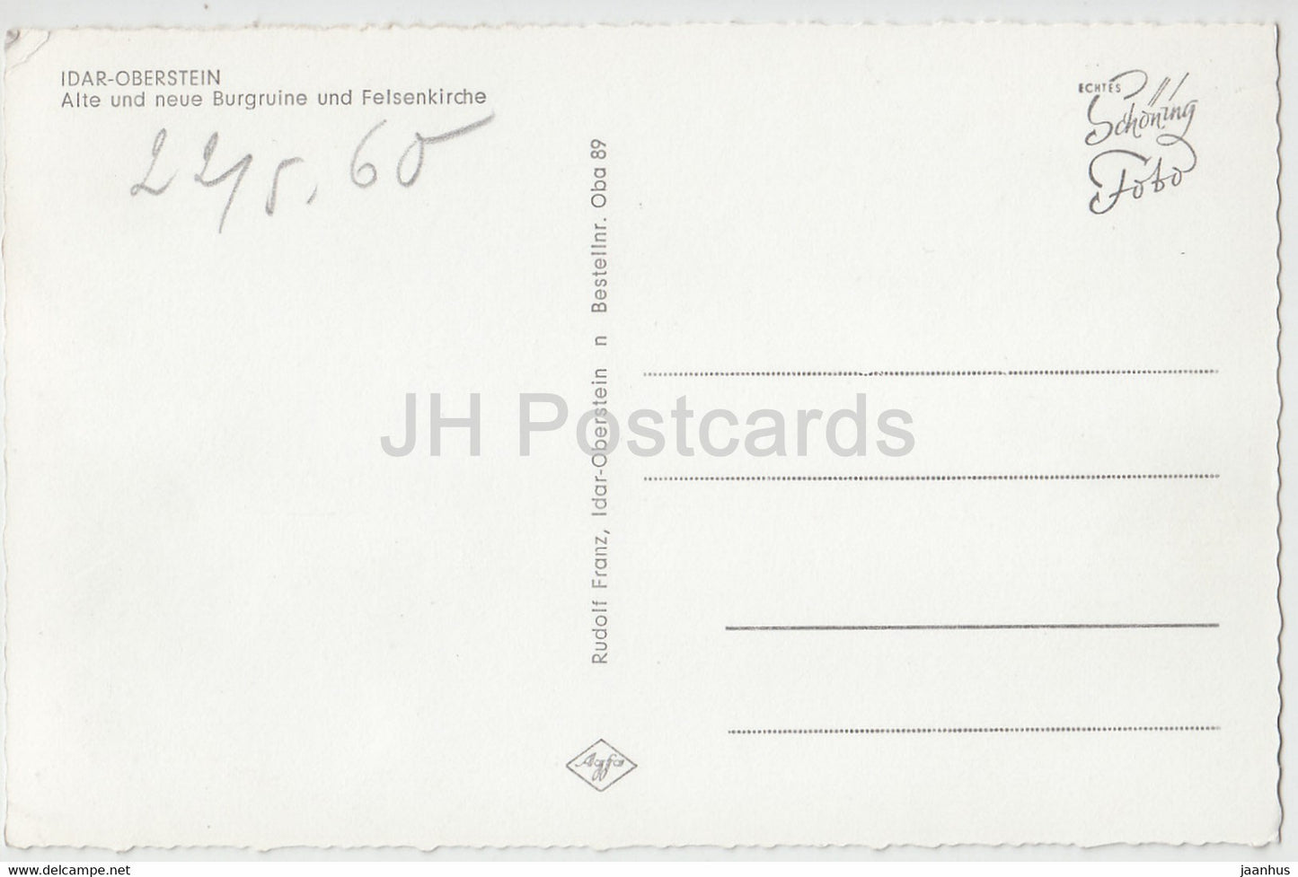 Idar Oberstein - Alte und neue Burgruine und Felsenkirche - Germany - unused