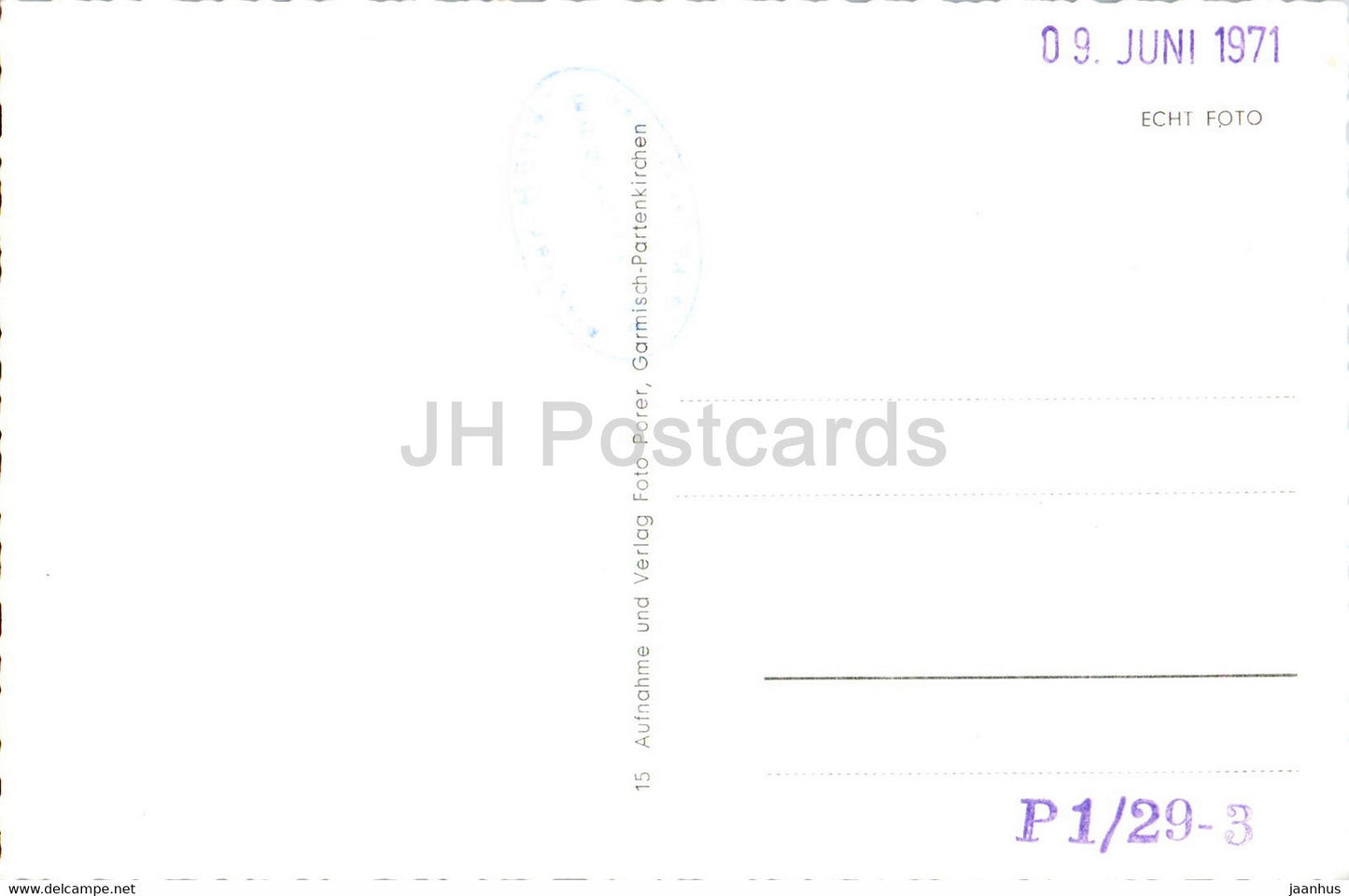 Partnachklamm - Eiserne Brucke - bridge - old postcard - Germany - unused