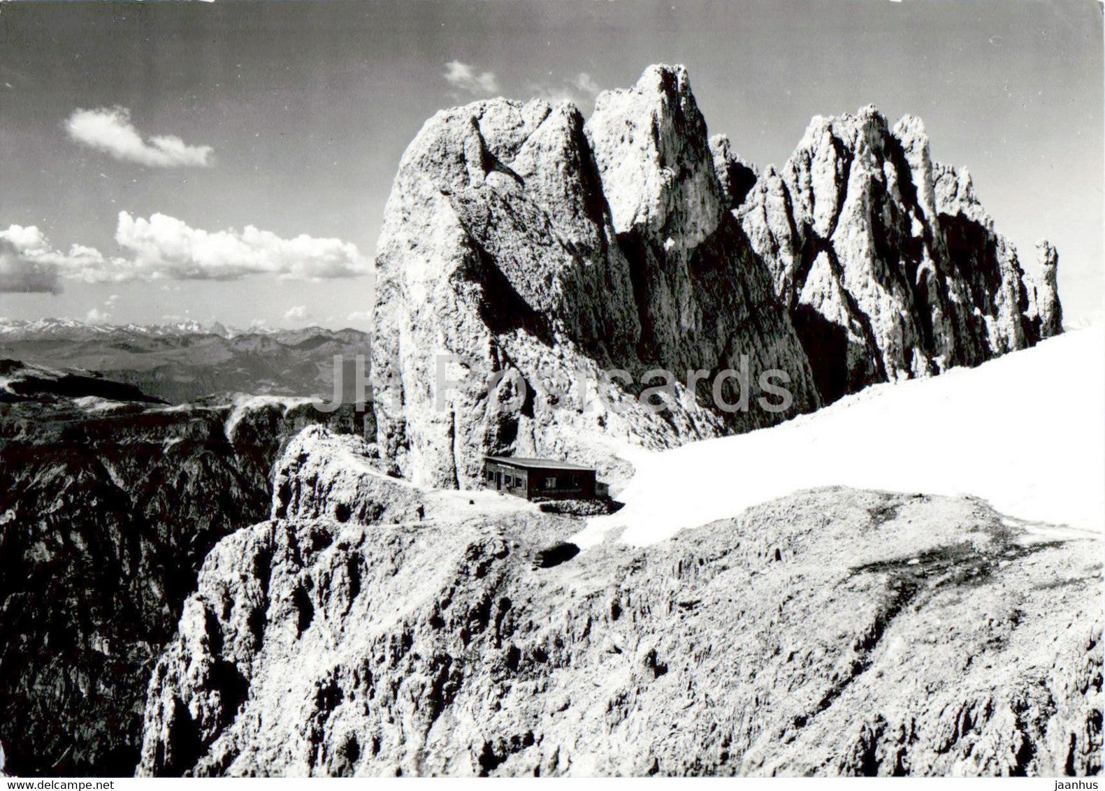 Rifugio Passo Santner 2741 m - Croda di Re Laurino 2819 m - old postcard - Italy - unused - JH Postcards
